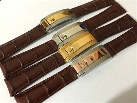 rolex with leather strap for sale|best leather straps for Rolex.